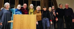 The group of Chorale authors at the Merril Library in Yarmouth, ME